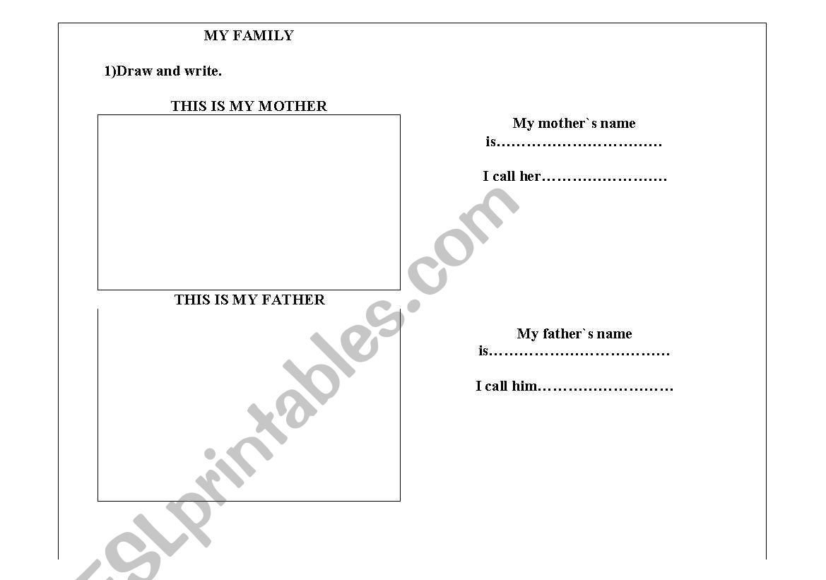 family project worksheet