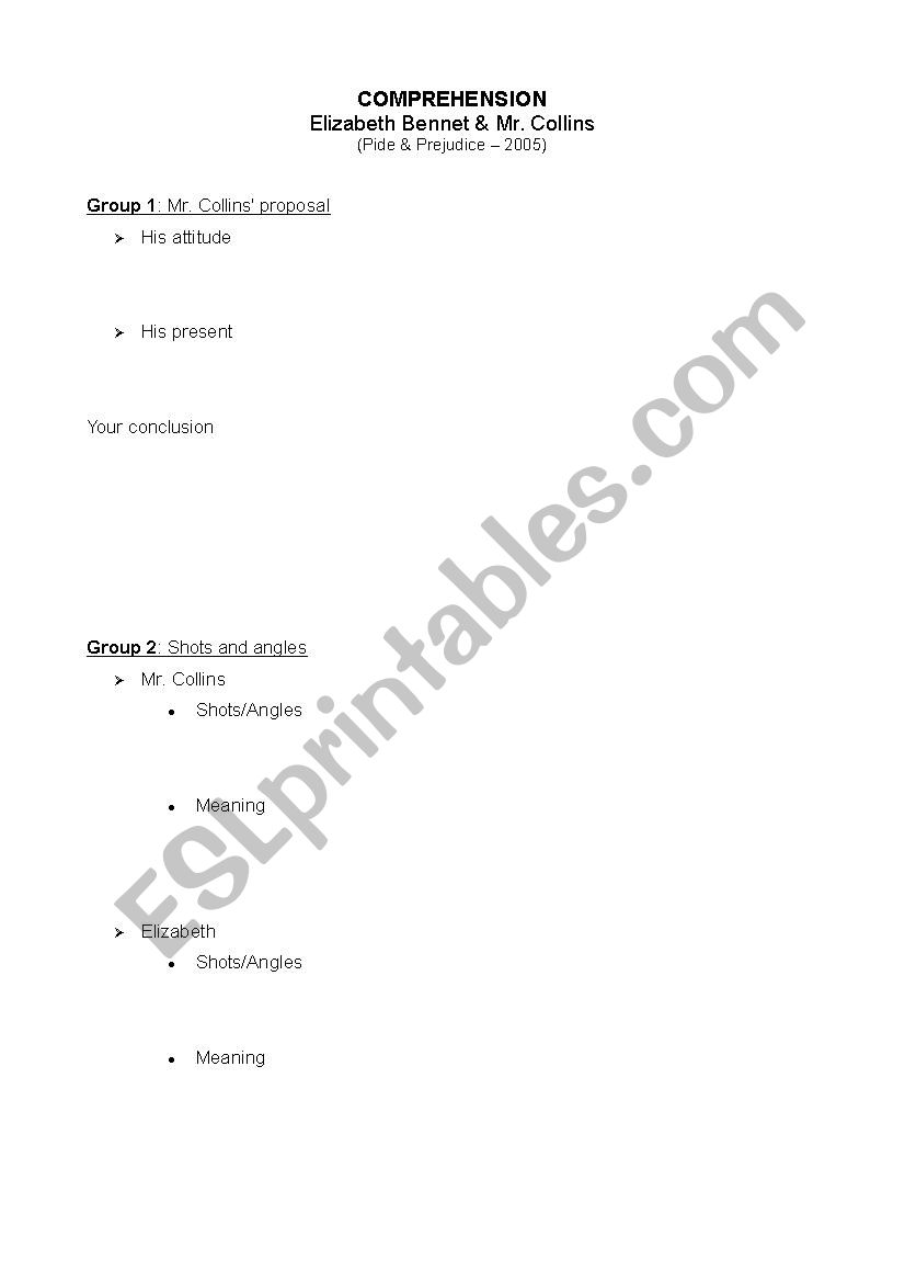 COV Lizzie & Collins 1 & 2  worksheet