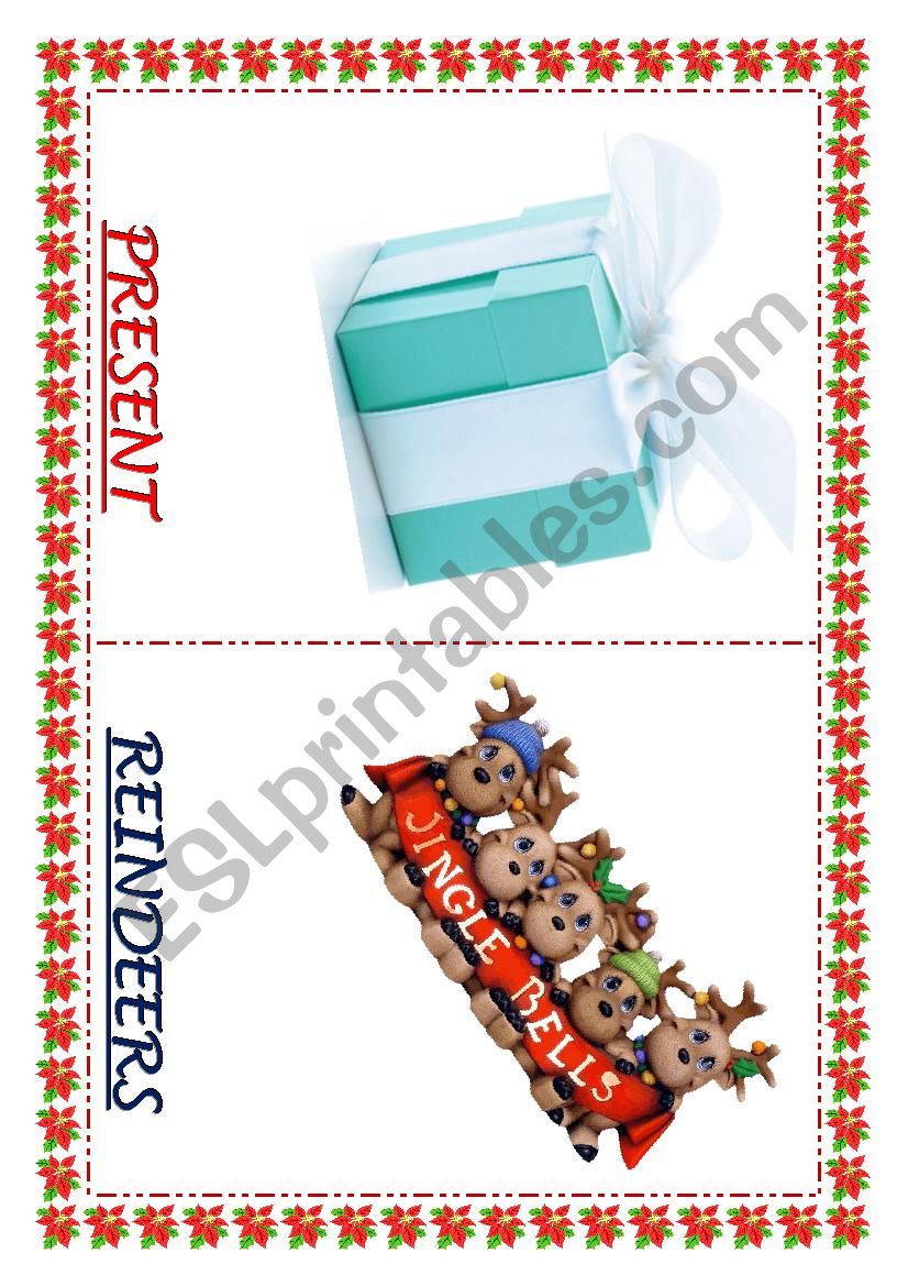 Christmas flashcards part 2 worksheet