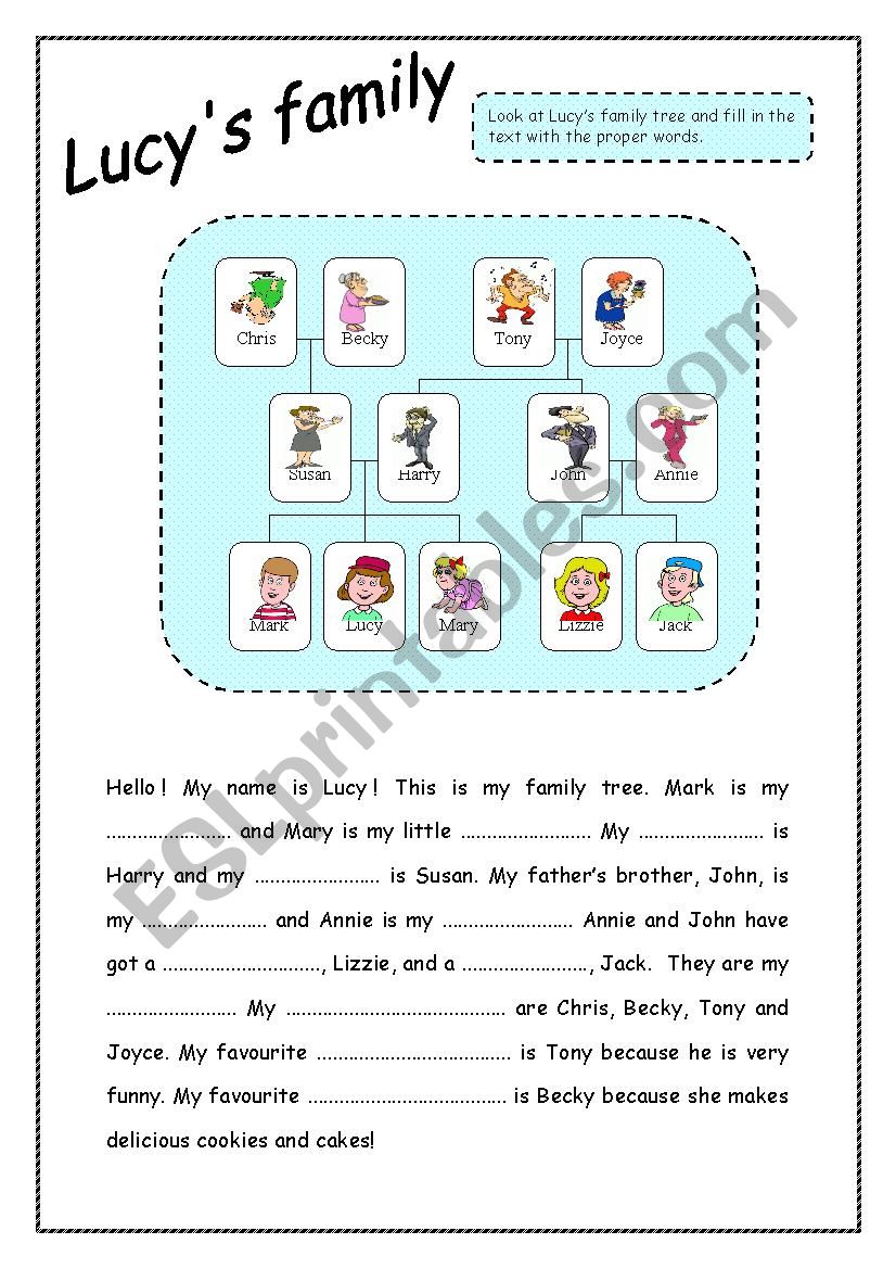 family worksheet