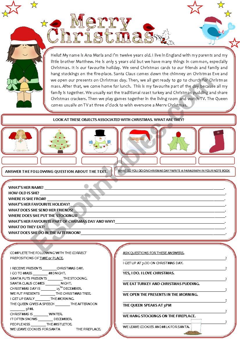 Merry Christmas worksheet