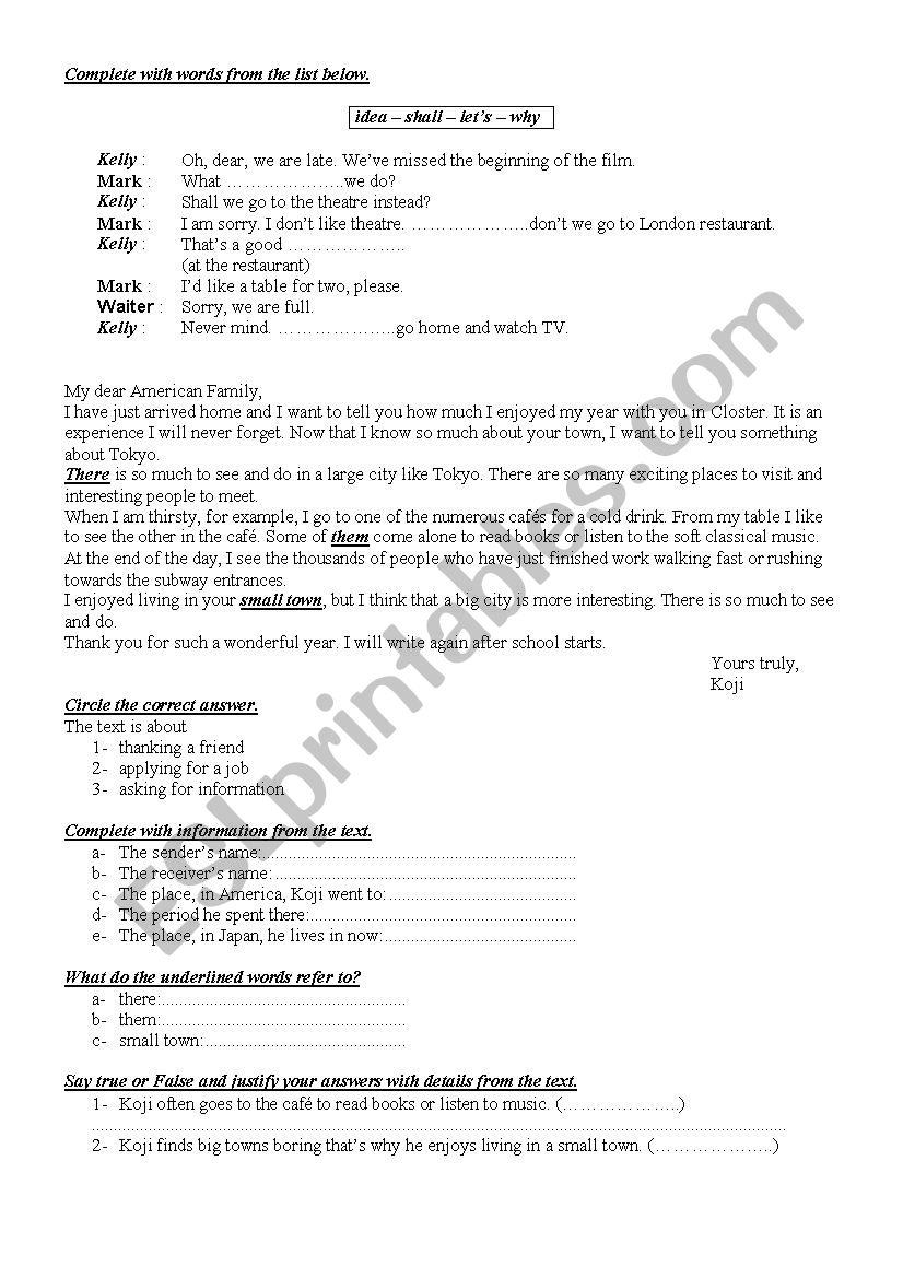 9th Form Worksheet 25 worksheet