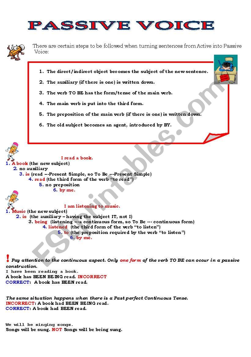 PASSIVE STRUCTURES worksheet