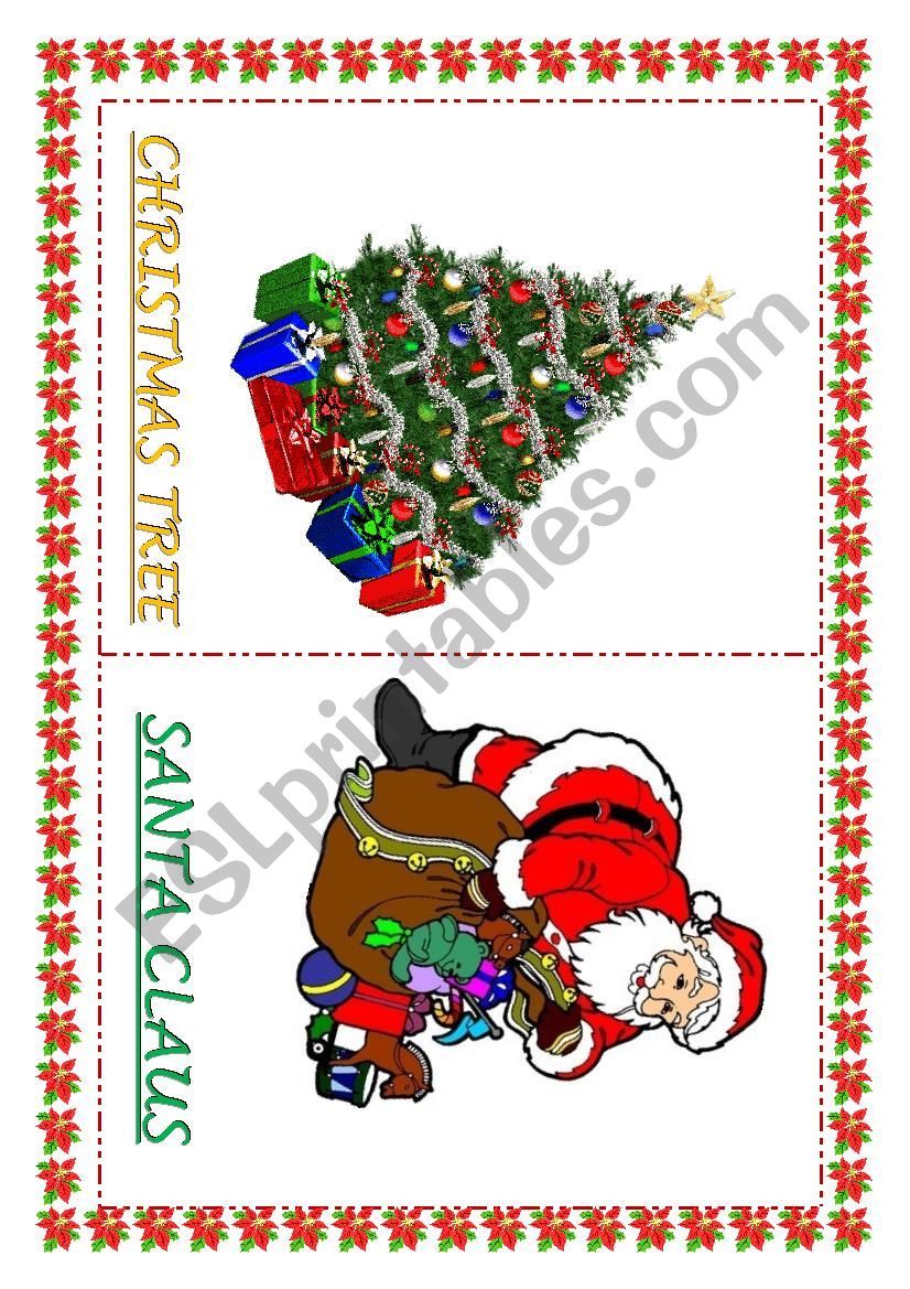 Christmas flashcards part 1 worksheet