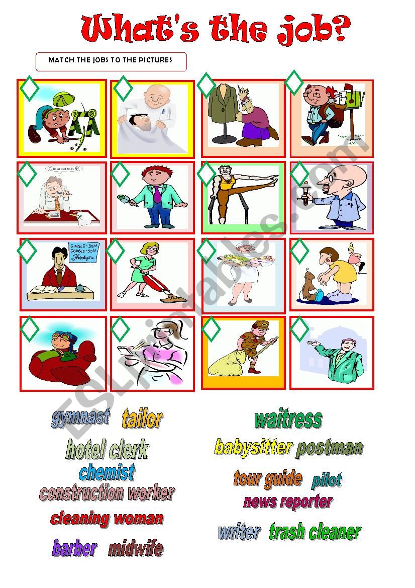What´s the job? worksheet