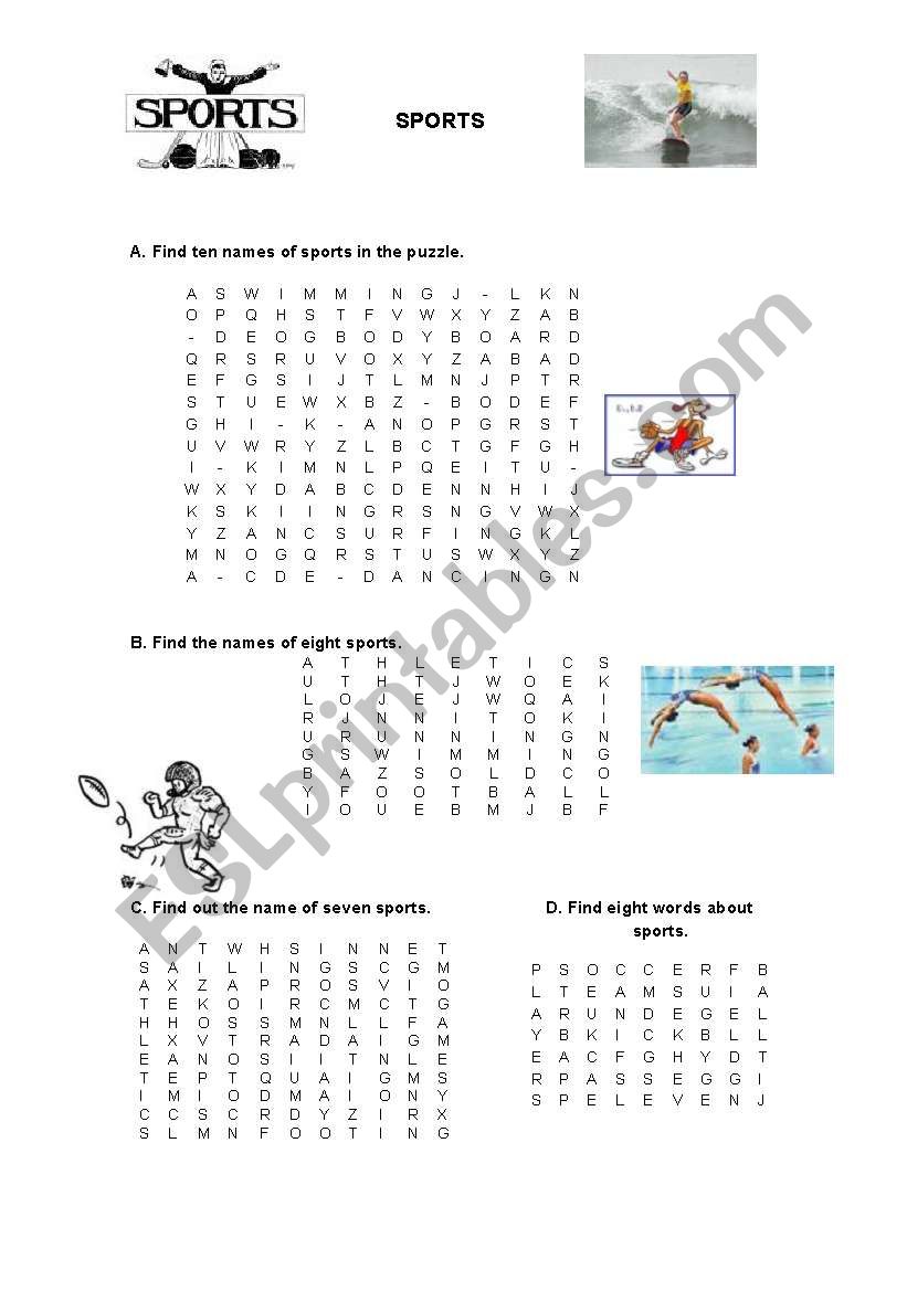 Sports worksheet