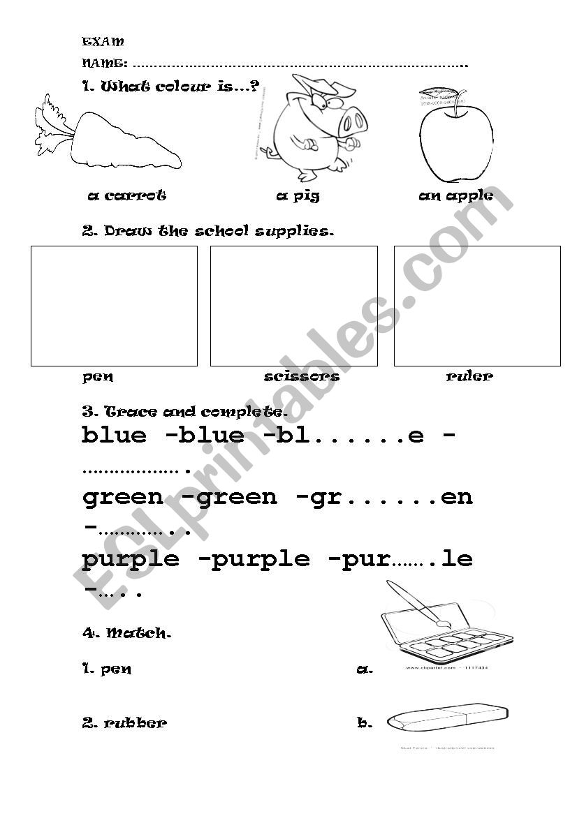 Vocabulary for kids worksheet