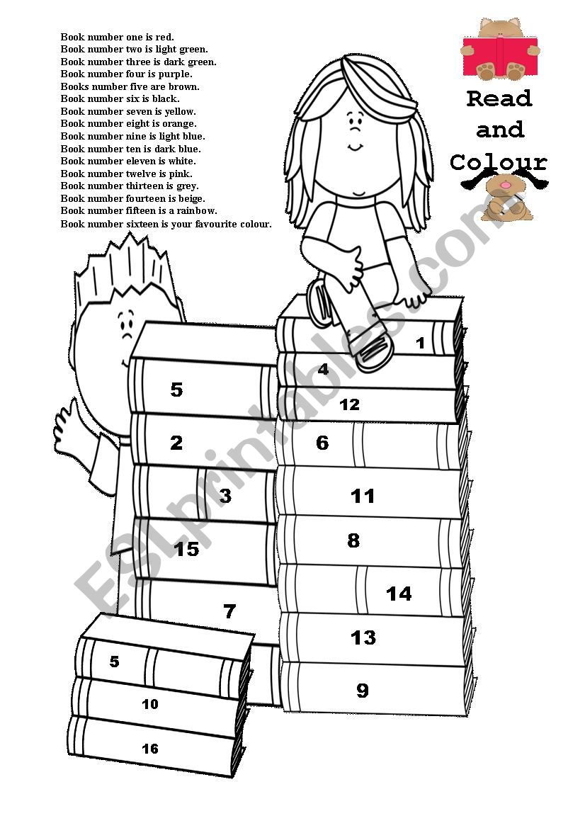 Read and colour worksheet