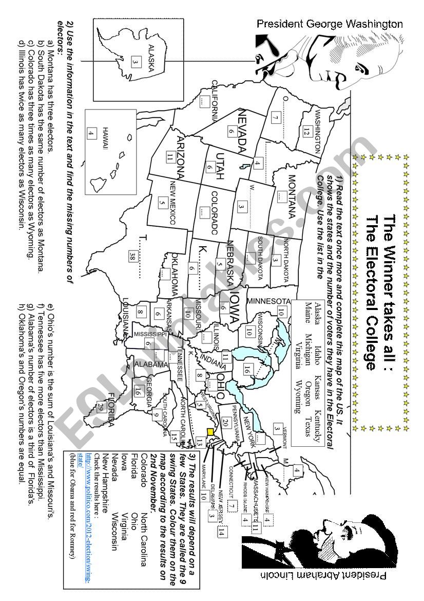 US elections (n2) worksheet