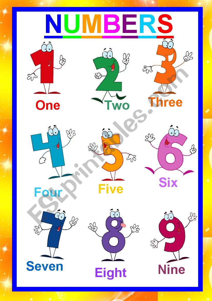 Numbers Poster  worksheet