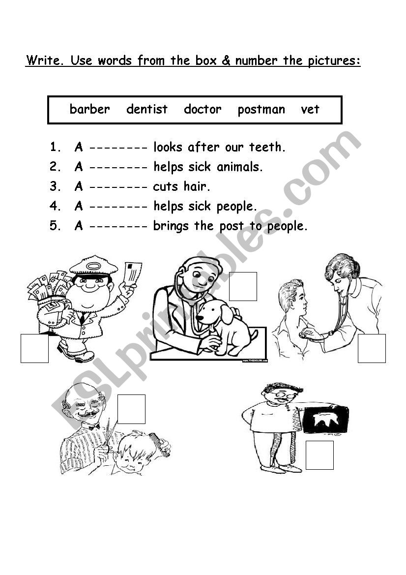 Jobs worksheet