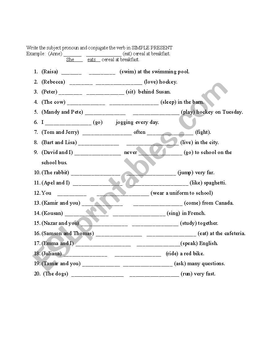 simple-present-and-subject-pronouns-esl-worksheet-by-jeannypez