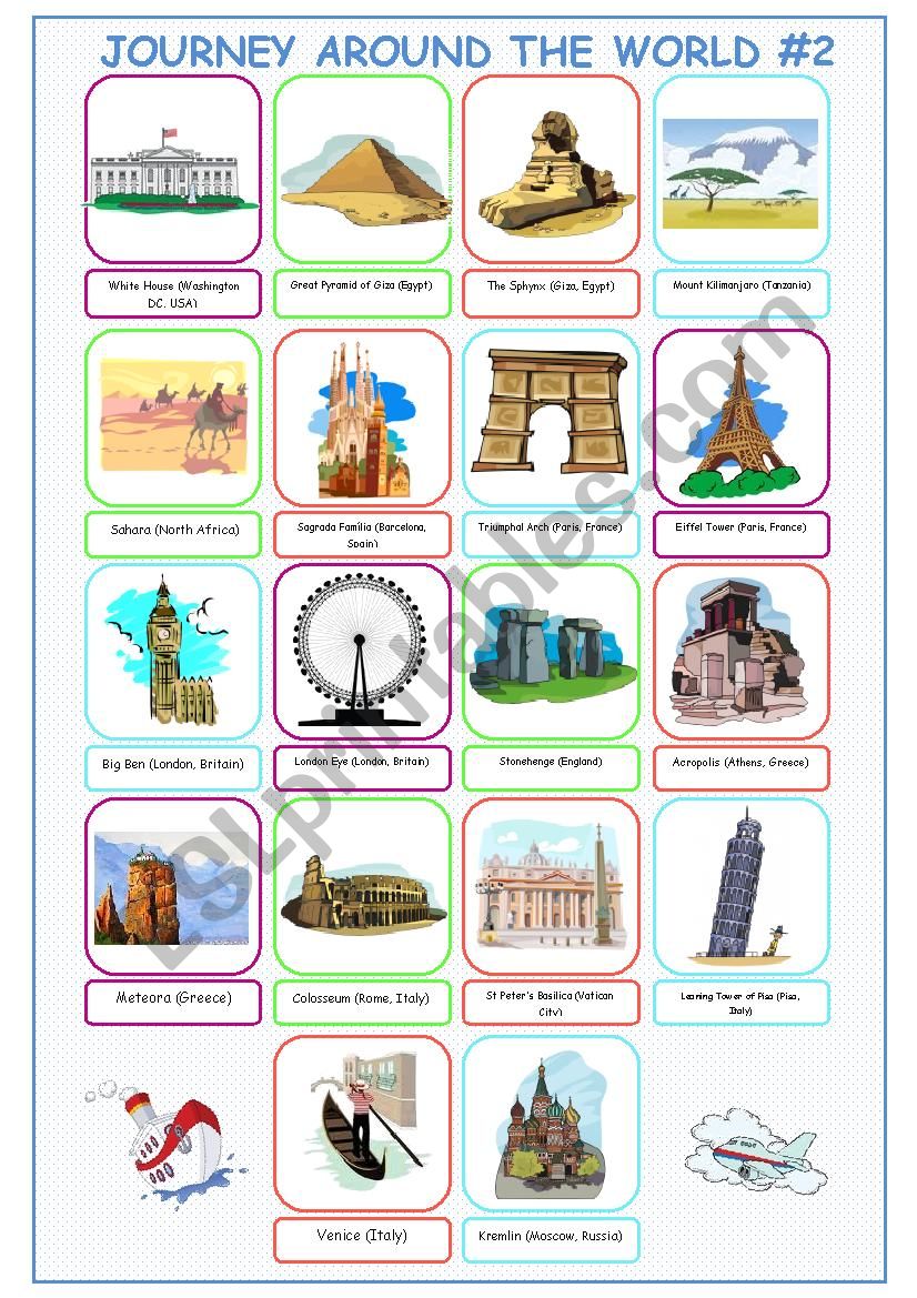 Journey Around The World#2 worksheet