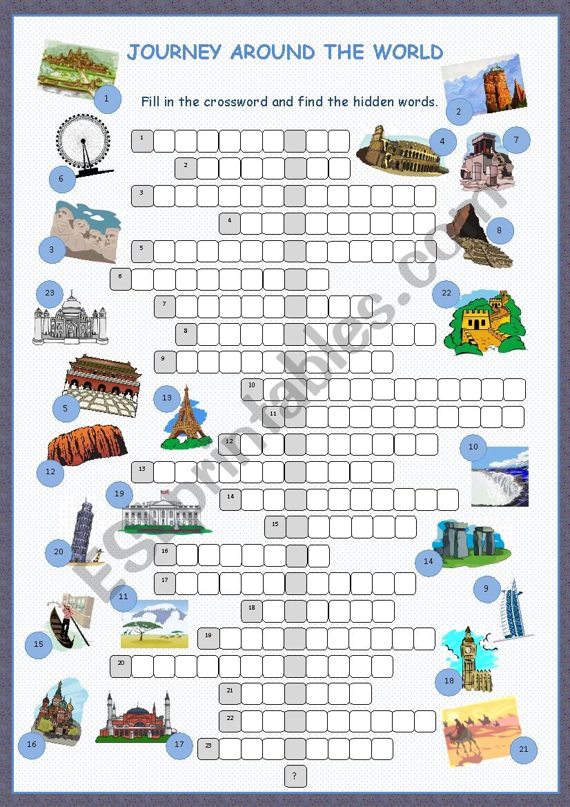 Journey Around The World Crossword Puzzle