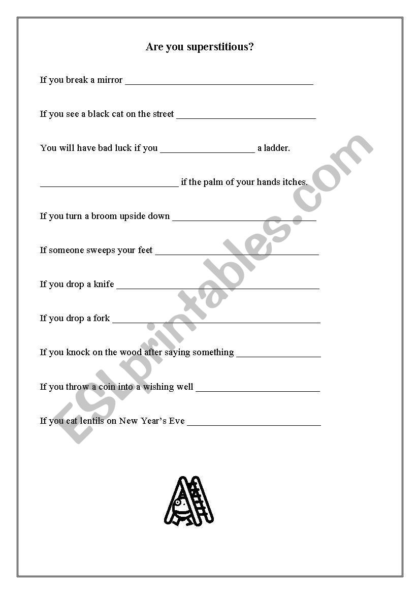 Are you superstitious? worksheet