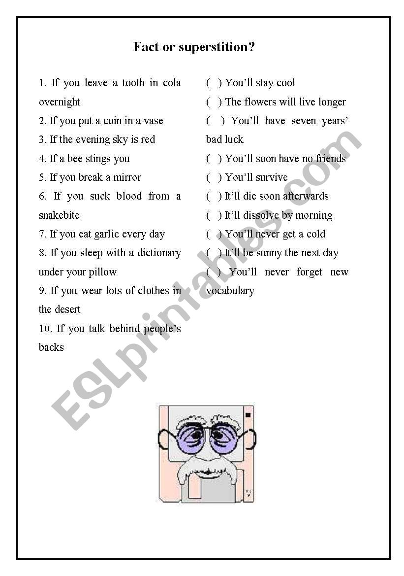 Fact or Superstition? worksheet