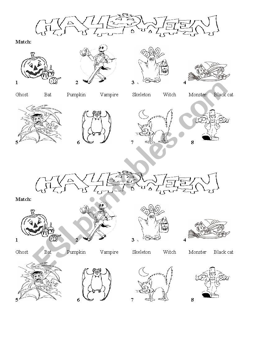 HALLOWEEN VOCABULARY worksheet