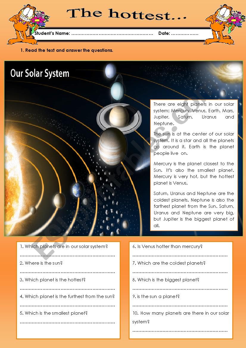 The hottest...  worksheet