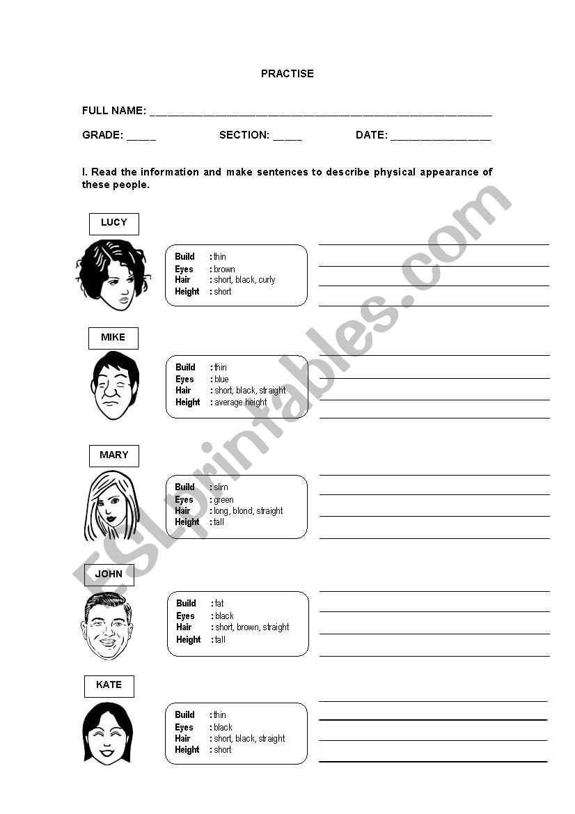 COMPARATIVE/SUPERLATIVE ADJECTIVES + DESCRIBING PEOPLE 