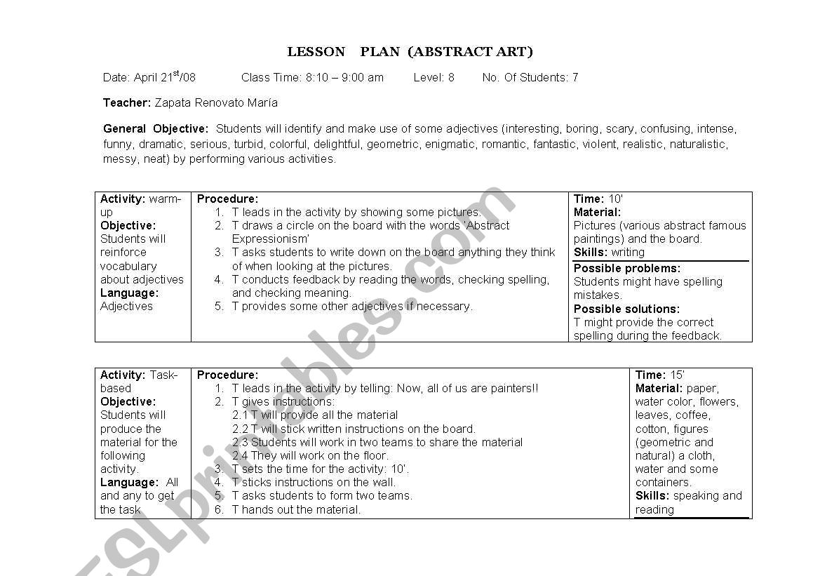 lesson-plan-abstract-art-esl-worksheet-by-mariza