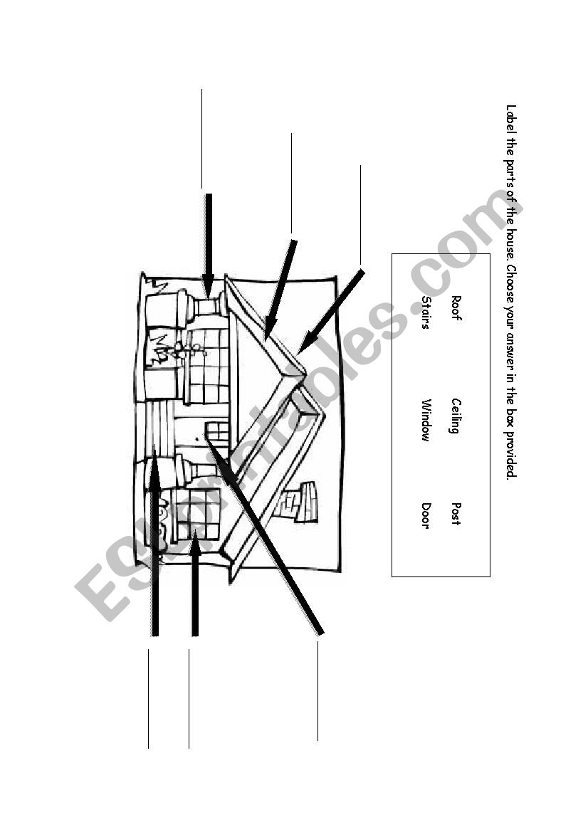 part of the house worksheet