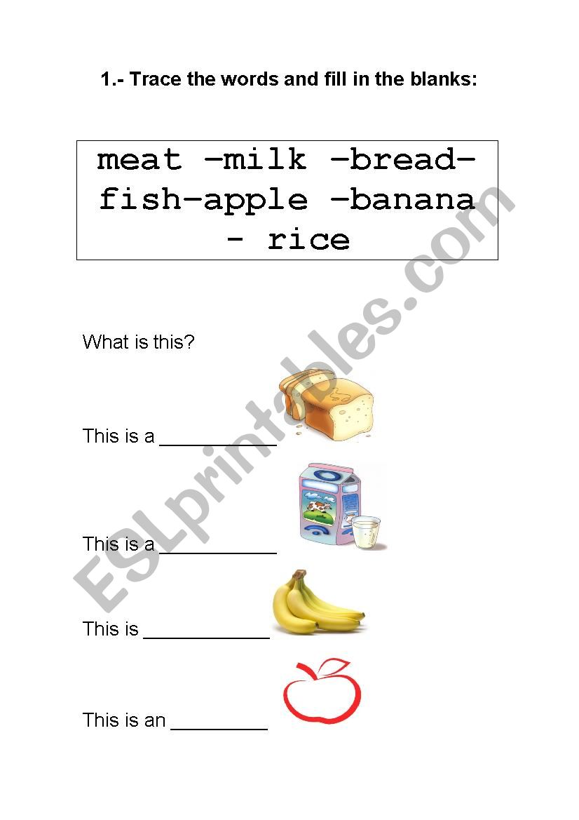 Food worksheet