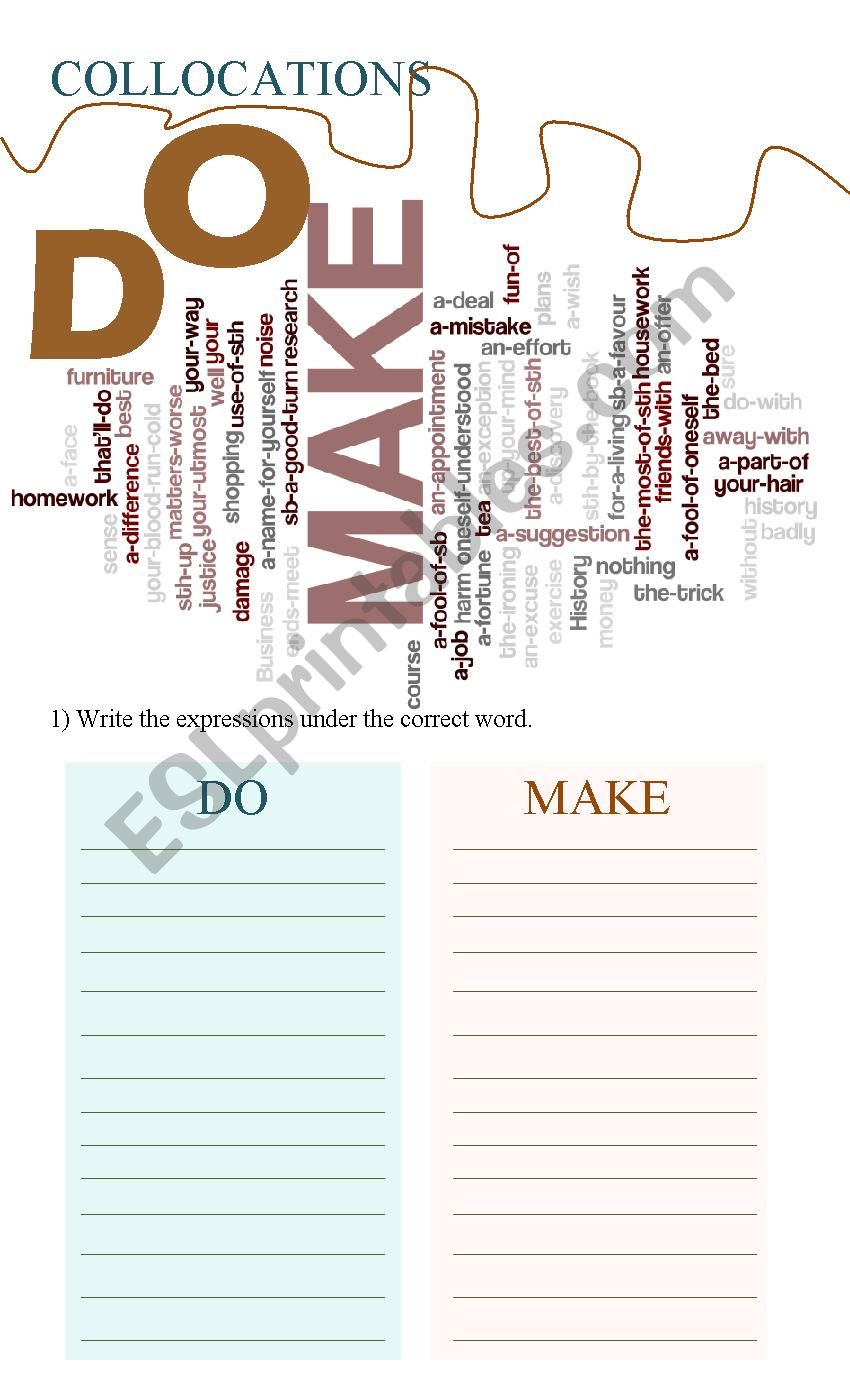 Collocations Do & Make worksheet