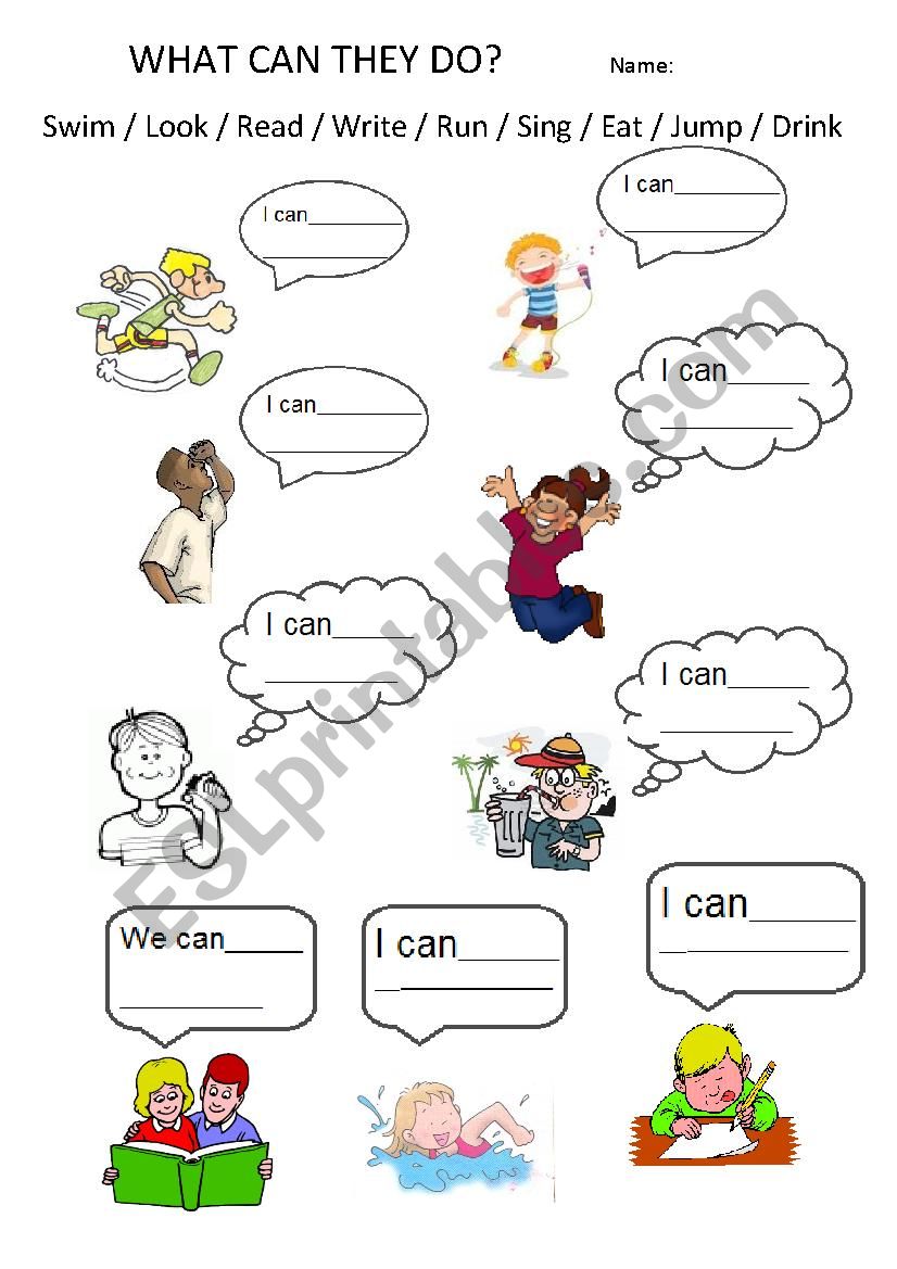 What can they do? worksheet