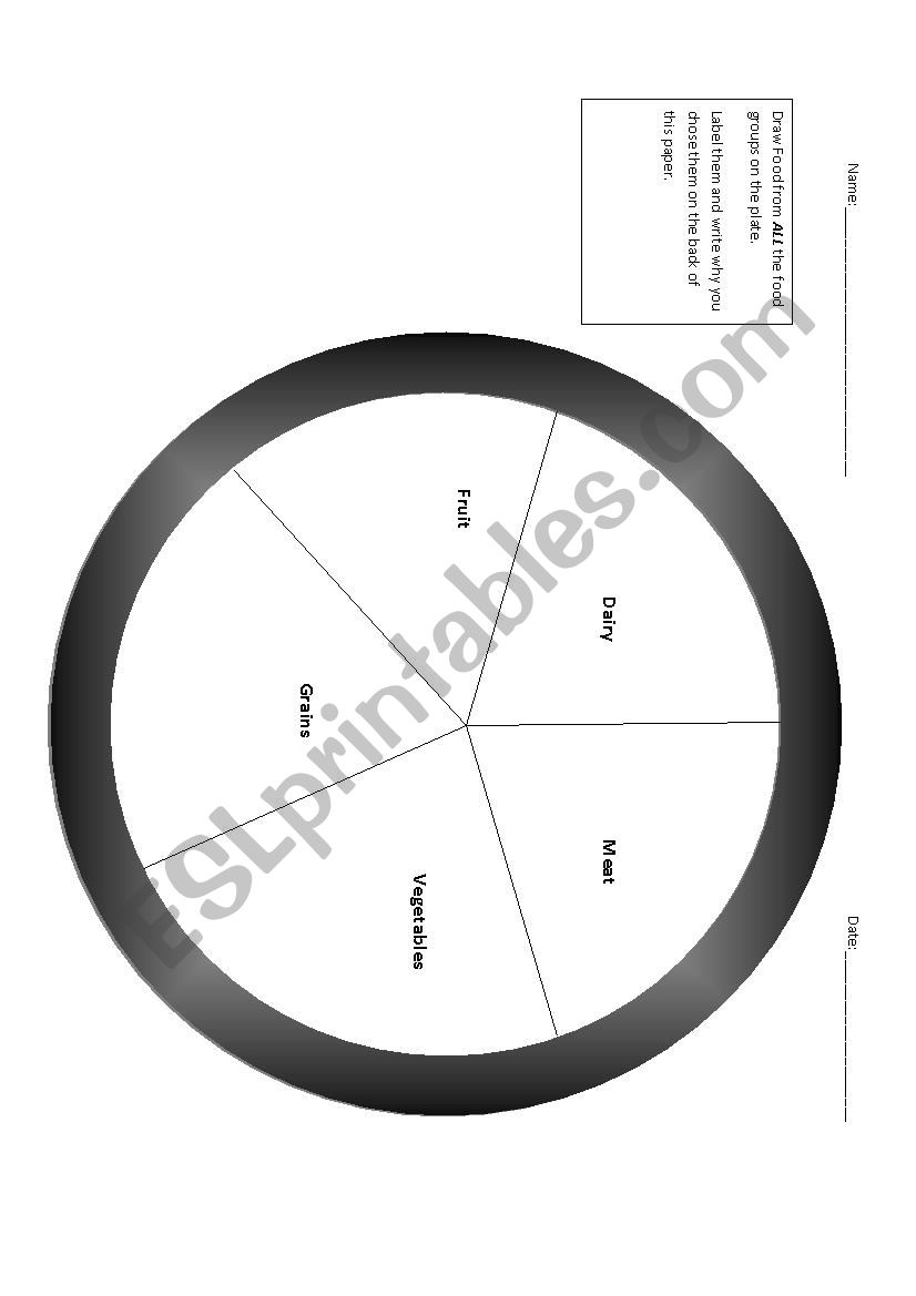 Food Groups worksheet