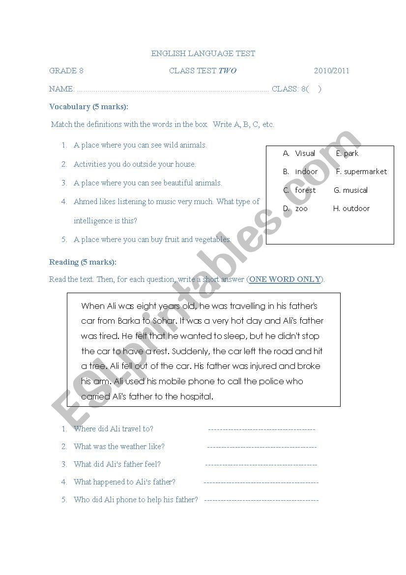 grammar and writing exercise worksheet