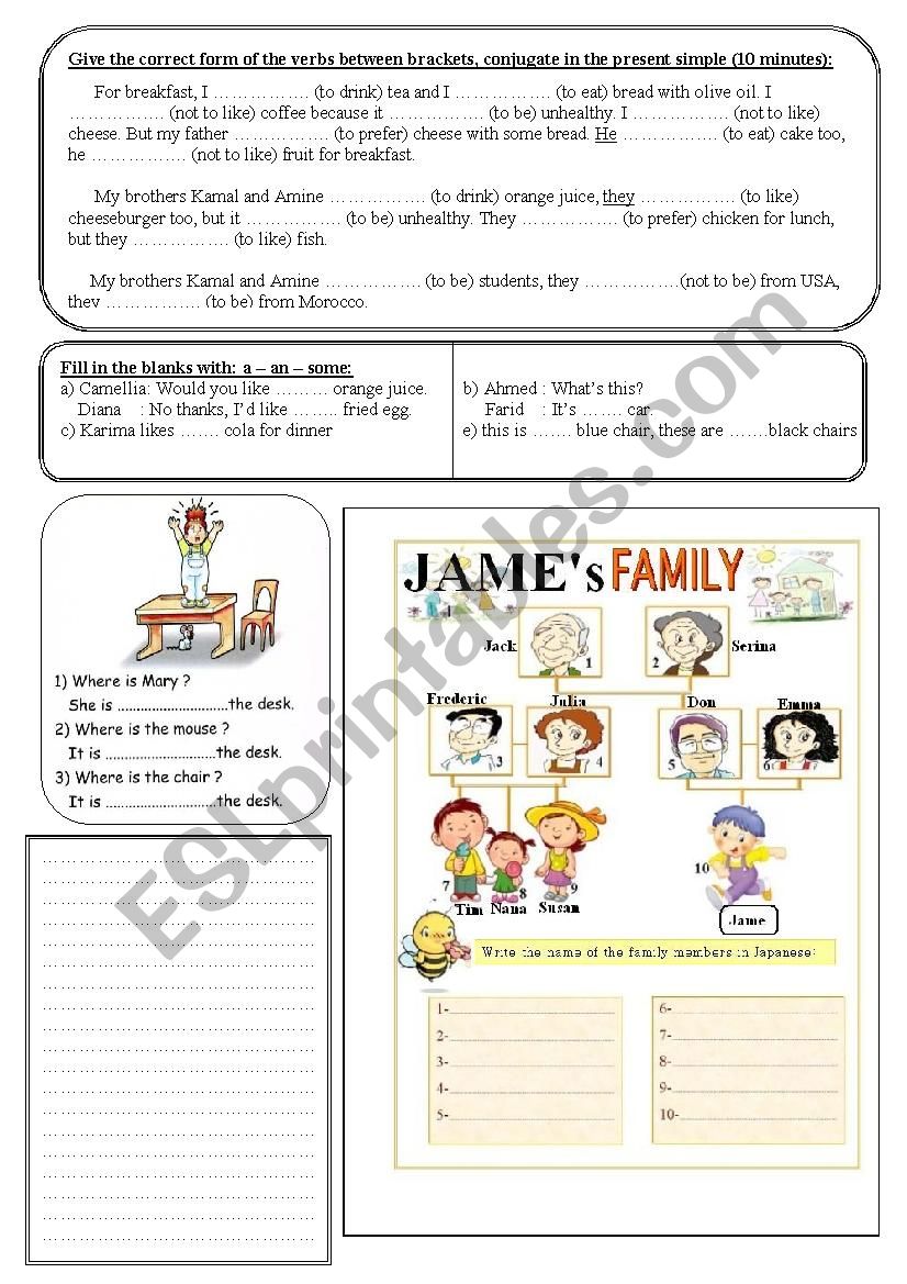 exercises  worksheet