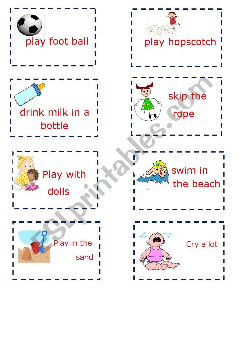 used to cards worksheet