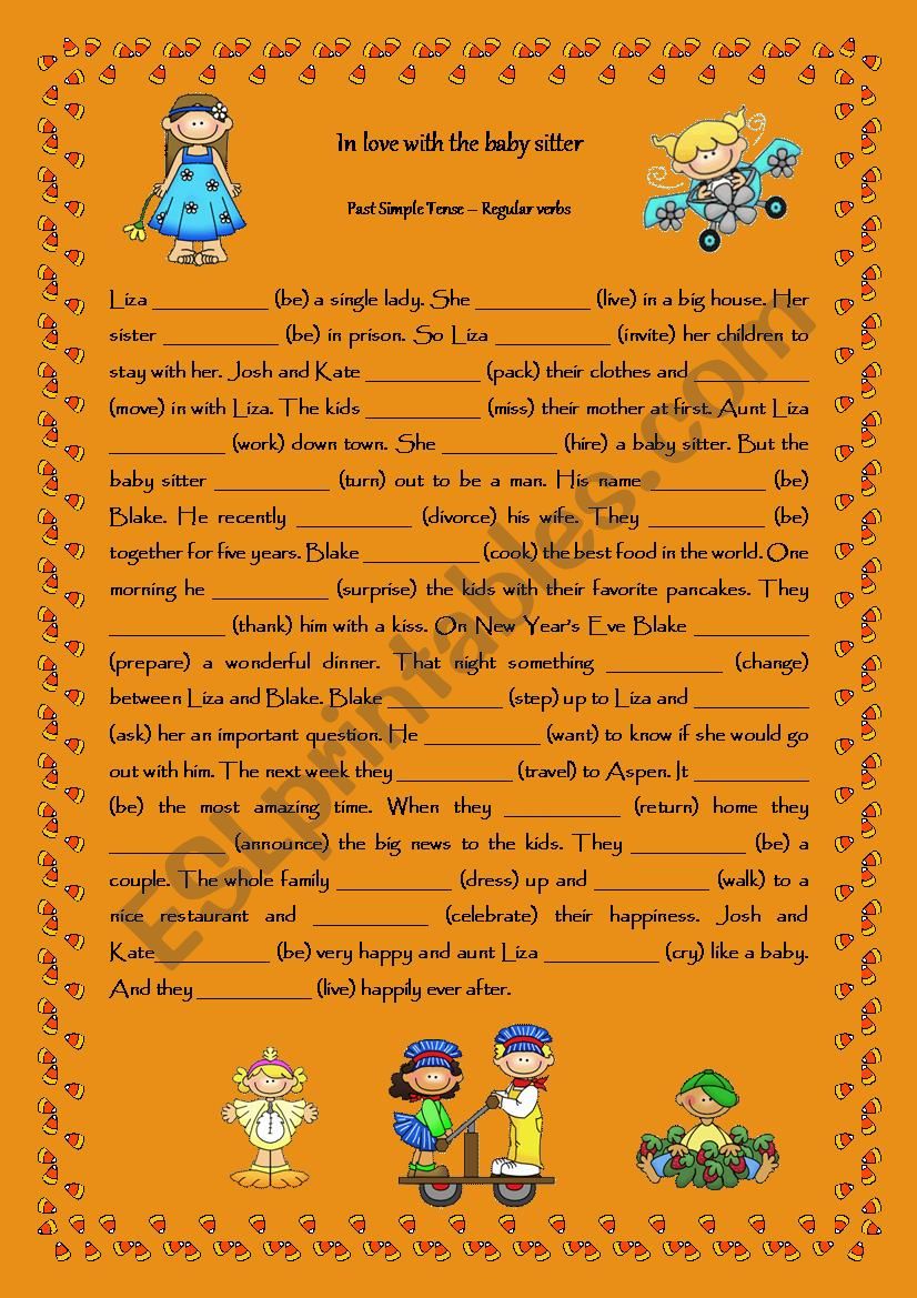 Regular verbs worksheet