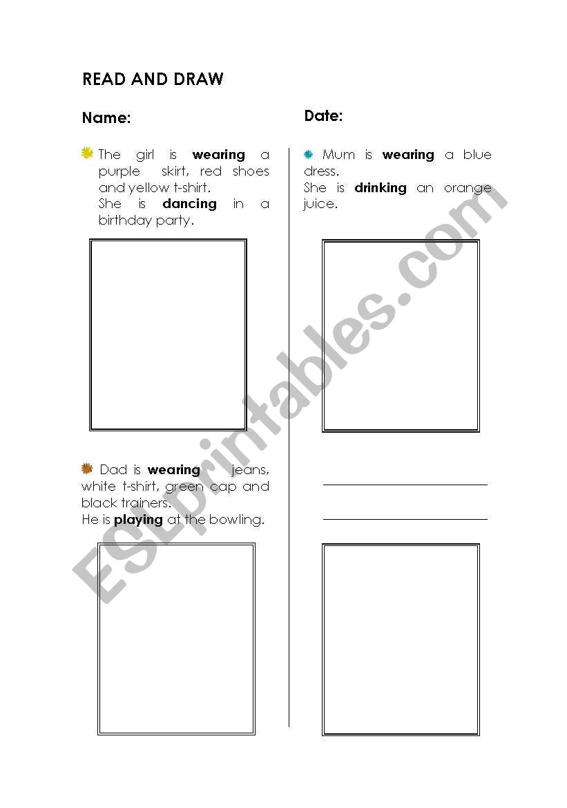 What are you wearing? worksheet