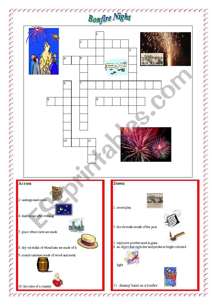 Bonfire Night worksheet