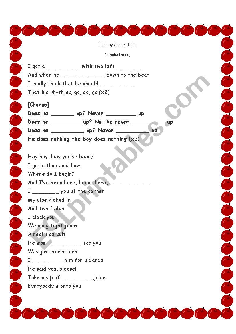 Hot and Cold by Katie Perry worksheet