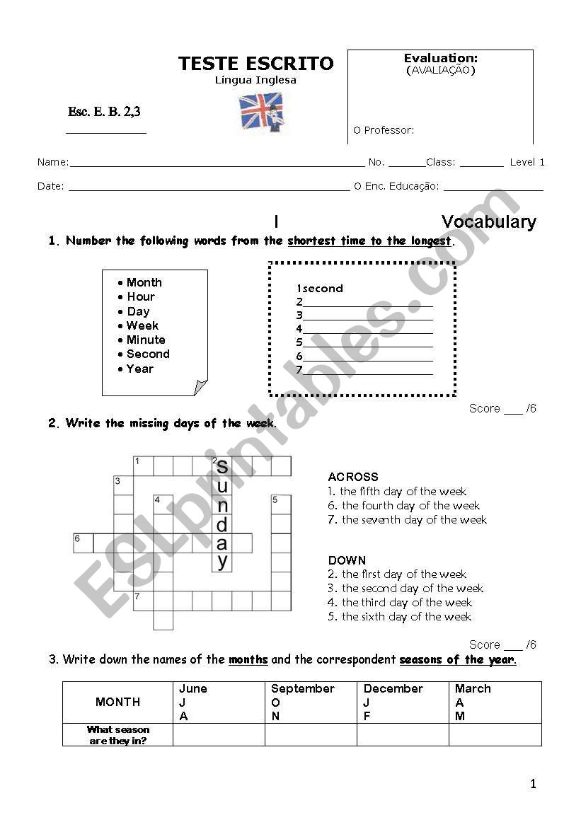 Test worksheet