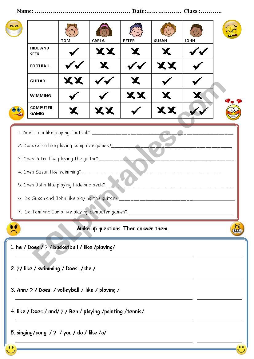 Like likes do does worksheet. I like doing задания. Задания на like don't like. I like i don't like задания. Like doing Worksheets.