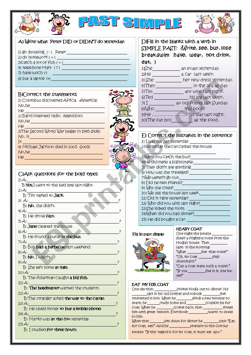 SIMPLE PAST worksheet