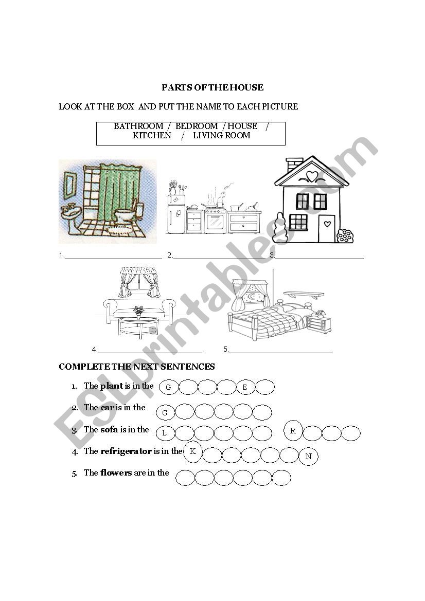 house worksheet