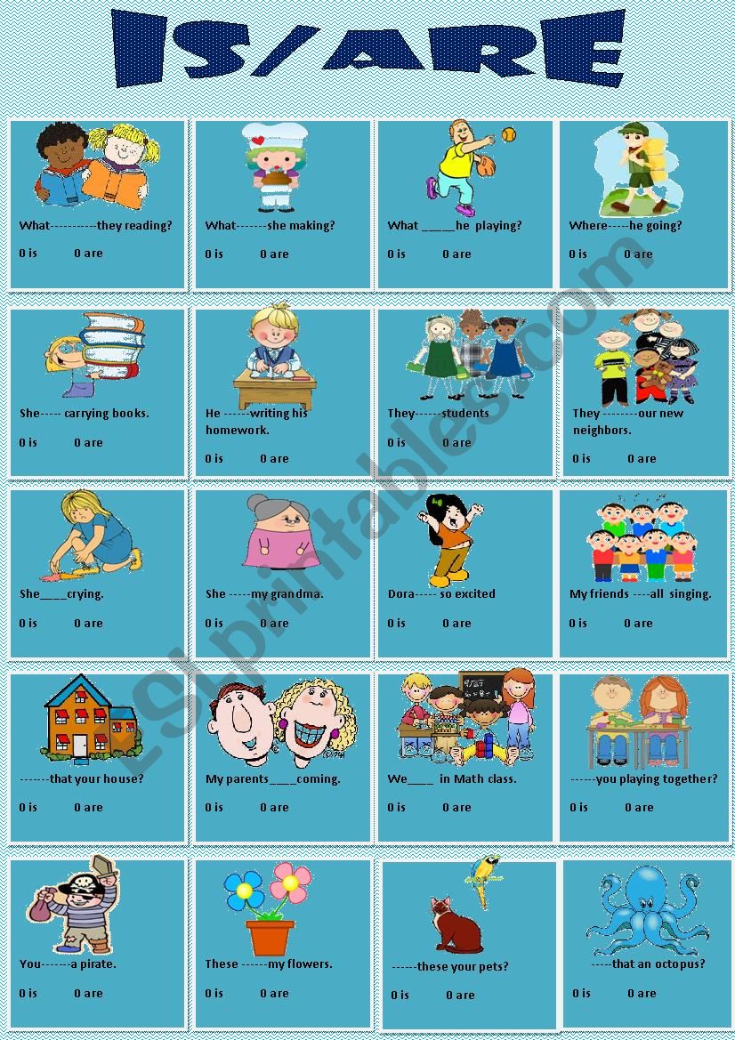 Is/Are worksheet