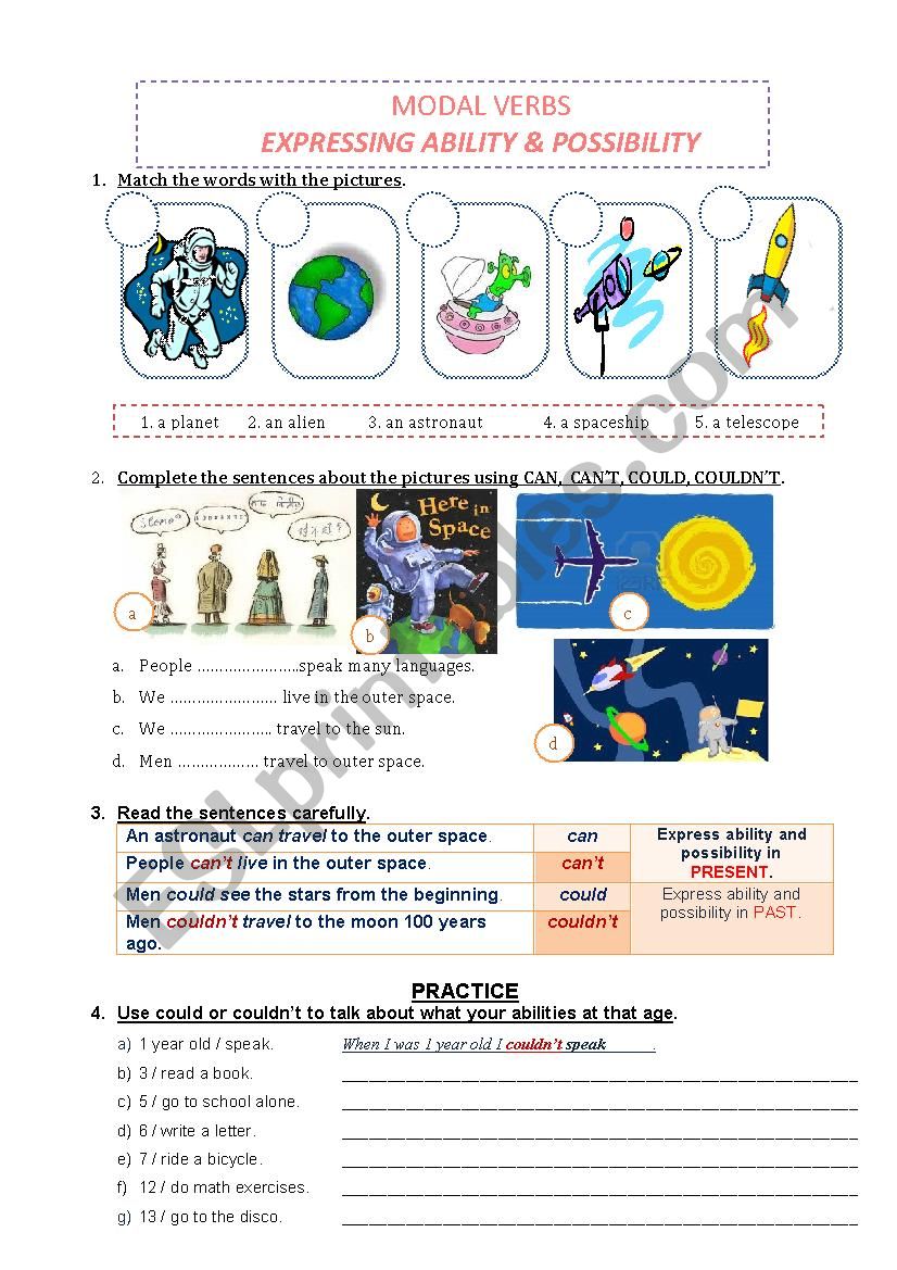 Modal verbs - Expressing ability and possibility