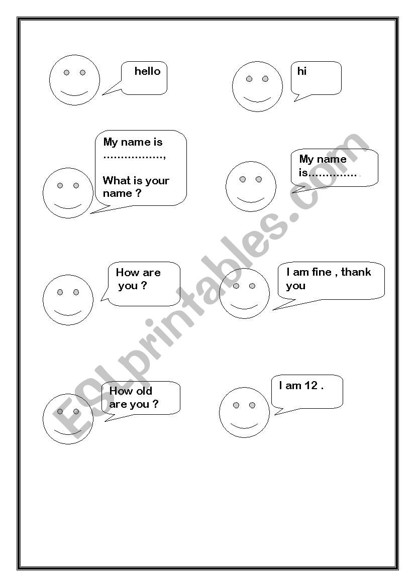 dialouge worksheet