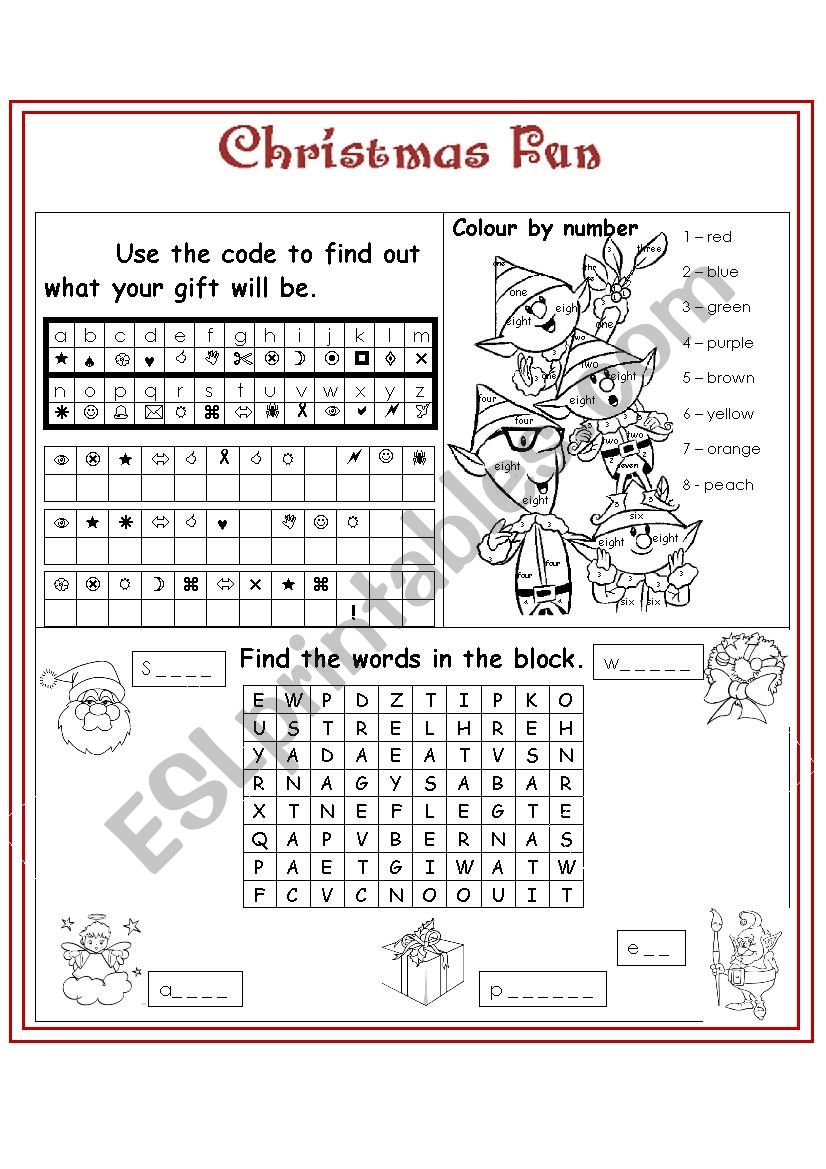 Christmas Fun worksheet