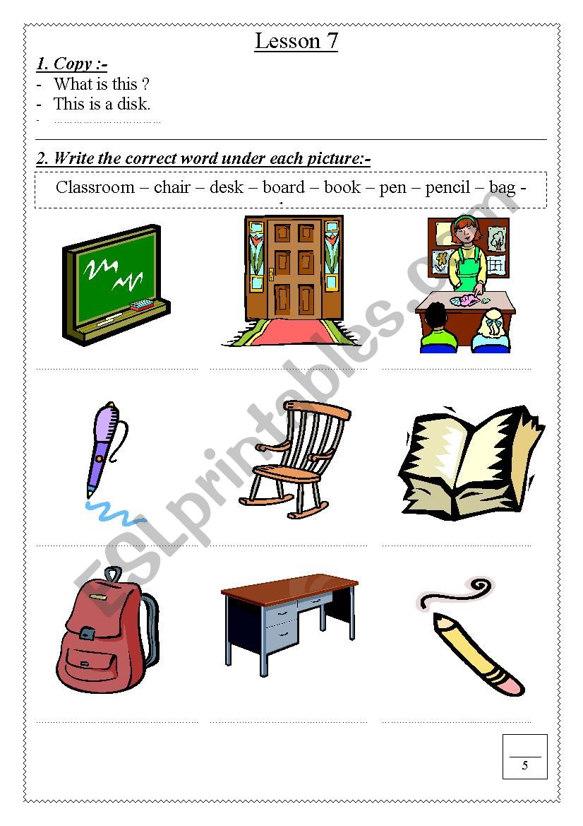 vocabulary worksheet