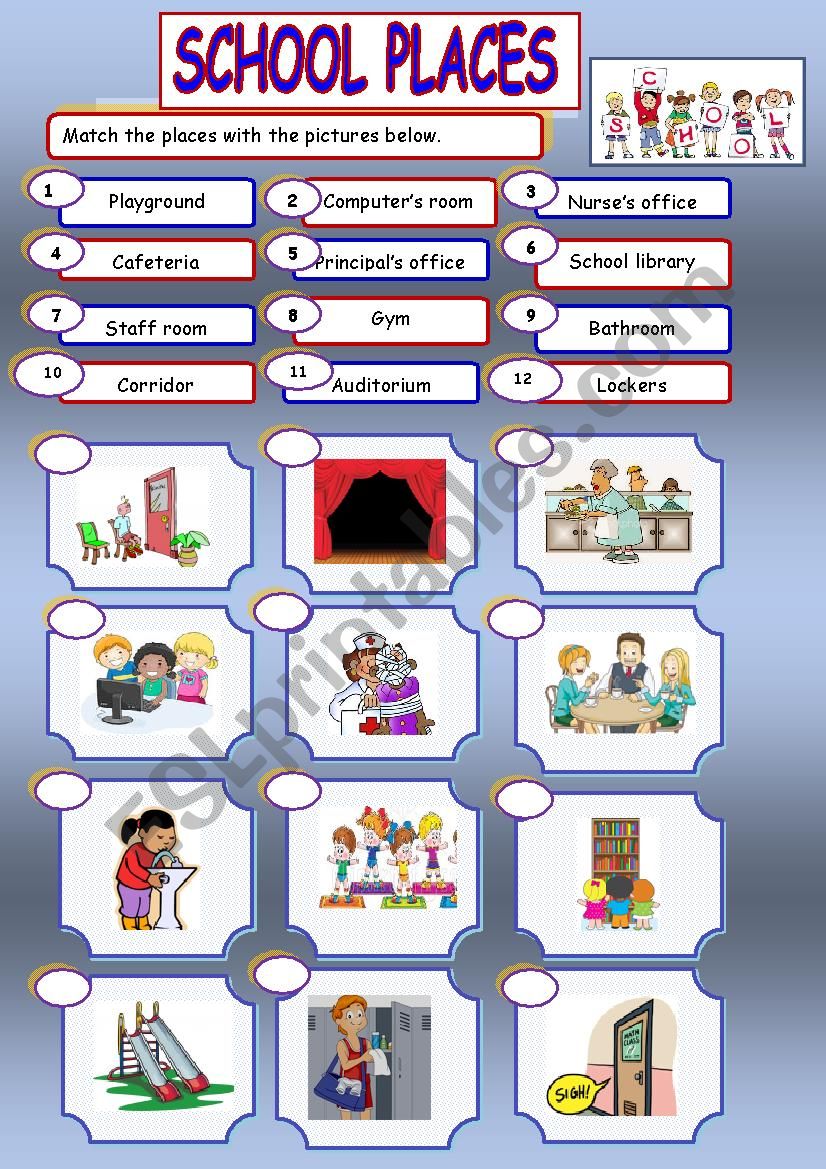 School places worksheet