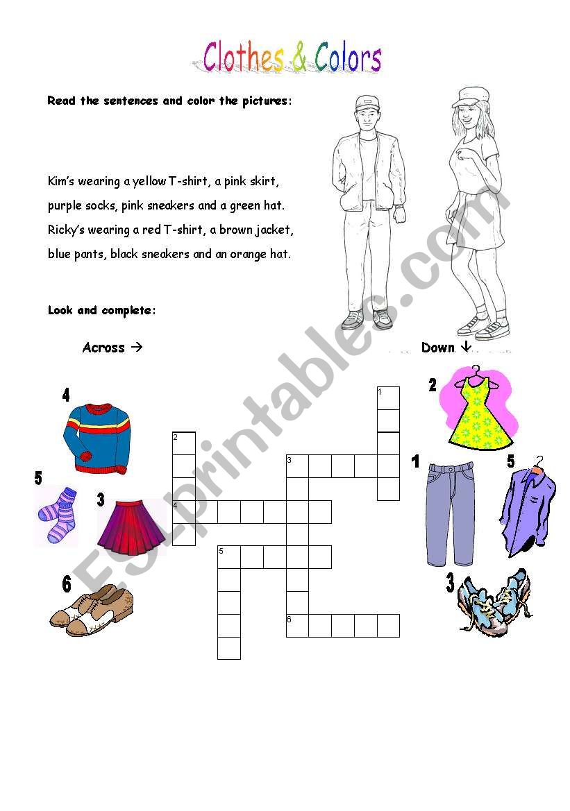 Clothes & Colors worksheet