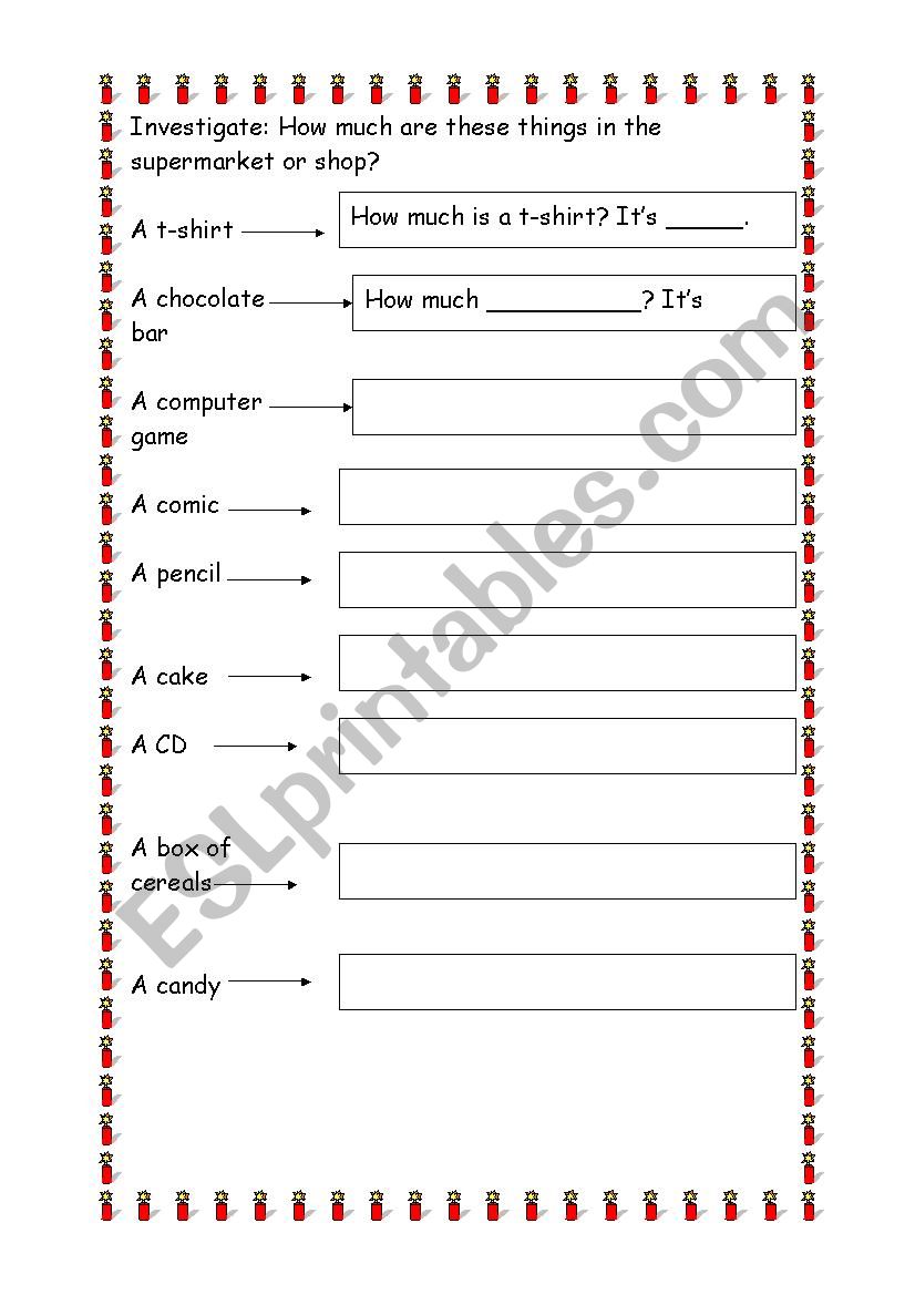 How much is it? worksheet