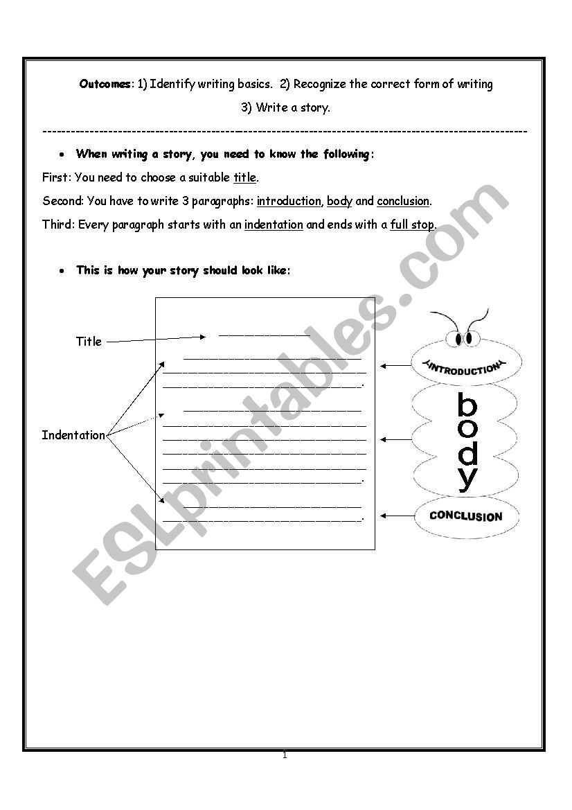 Writing a Story (Teacher  Version)