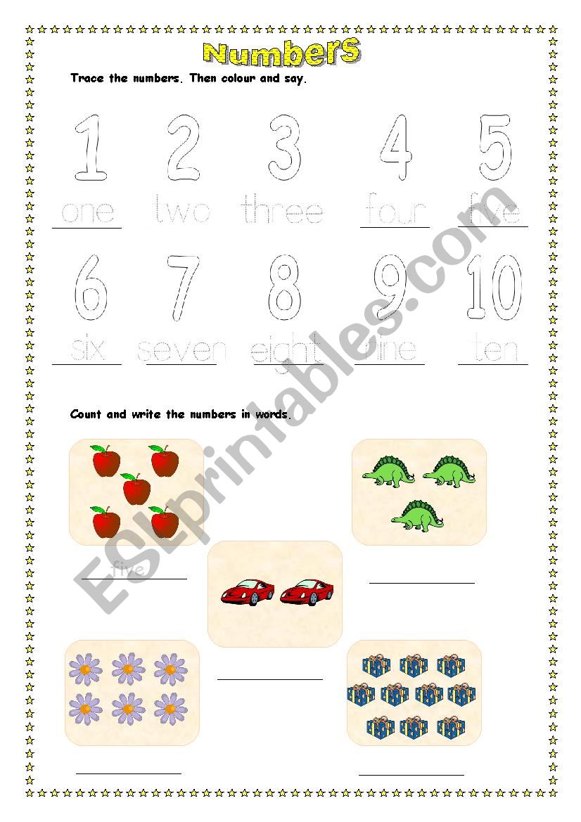 Numbers Worksheet worksheet